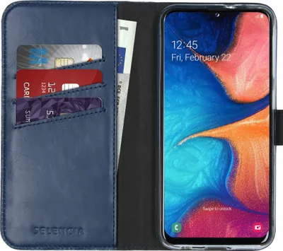 Obrázek produktu pro Selencia Kožené pouzdro Samsung Galaxy A20e - modré