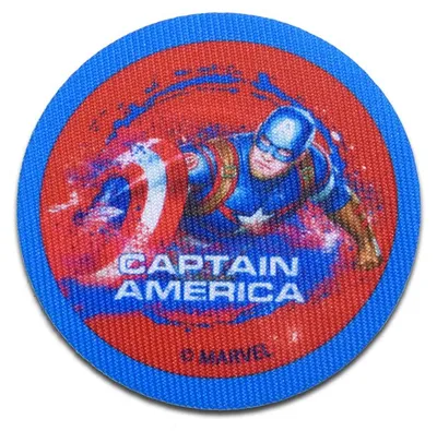 Obrázek produktu pro Marvel © Avengers Captain America Comic - nášivka, nažehlovací, nažehlovací obrázek, nášivka, nažehlovací, velikost: Ø 6,2 cm