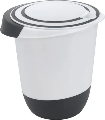 Produktbild von Basic Mengkom Met Deksel 1.5L Wit/Zwart