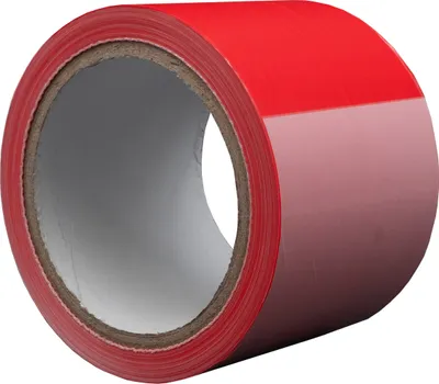 Produktbild von DULA Absperrband 75 mm x 100 m - Rot-Weiß kariert - Markierungsband - Polypropylen