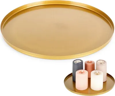 Immagine prodotto di Supporto per composizioni decorative di candele, metallo, oro, 30 cm