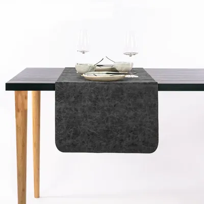 Tischläufer TRUMAN - 45x145 cm – Schwarz