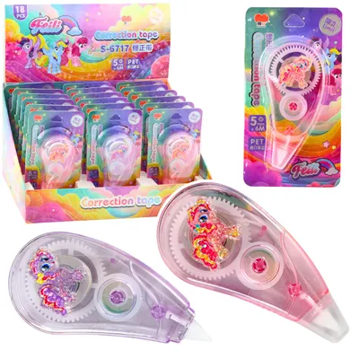Produktbild von Korrekturband Maus Schule Büro 6 m x 5 mm Einhorn rosa lila