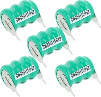 Produktbild von vhbw 5x NiMH Ersatz Knopfzellen-Akku (40 mAh, 3,6 V, NiMH)