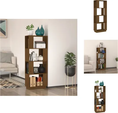 Produktbild von vidaXL Bücherregal/Raumteiler Honigbraun 51x25x132cm Massivholz Kiefer -  Bücherregale & Bücherschränke