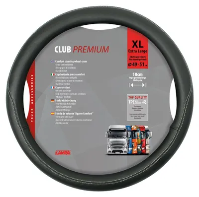 Produktbild von LAMPA 98848 Club Lenkradbezug TPE Ø49-51cm Schwarz Lenkradhülle