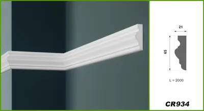 Produktbild von GRAND DECOR Stuckleisten Wand flach modern, PolyurethanHartschaum weiß - 2m Wandleisten glatt Dekorleisten zum kleben Deckenstuck Deko (2 Meter CR934)