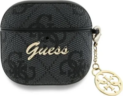 Produktbild von GUESS ochranné puzdro pre AirPods 4, Guess 4G Charm Collection Case, čierne