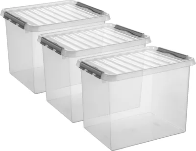Produktbild von Sunware Aufbewahrungsbox Q-Line 52 L 3-er Set