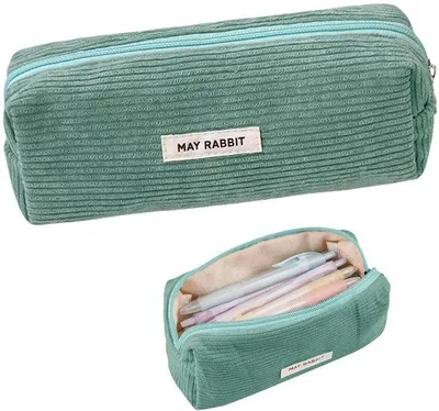 Produktbild von Grünes Corduroy-Etui für Mädchen und Schülerinnen