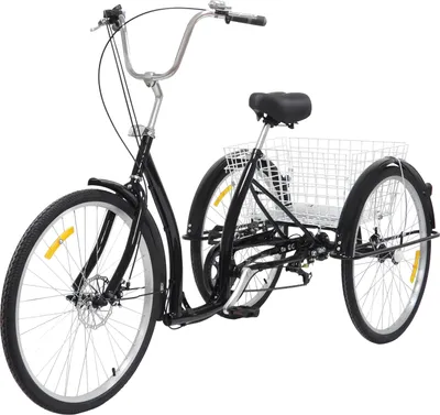 Produktbild von dreirad für erwachsene  Fahrrad Dreirad   mit Einkaufskorb 3 rad fahrrad erwachsene 6-Gang Trike Senioren