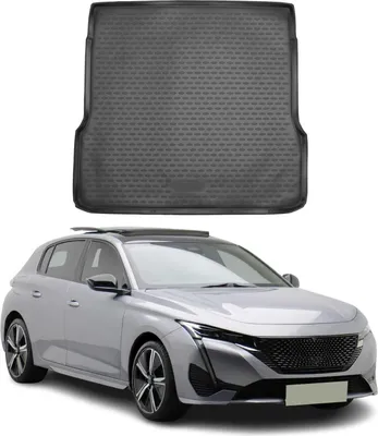 Produktbild von Kofferraummatte Kofferraumwanne für Peugeot 308 2022-2024 Gummi TPE Schwarz