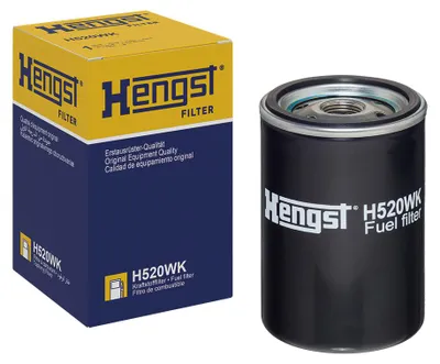 Productafbeelding van Brandstofffilter, schroefmodel, 117 mm, HENGST FILTER, geschikt voor onder andere KOMATSU