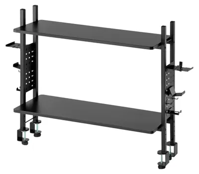 Speeltafelorganizer, 2 Ablagen, bis 30 kg, für 1 m Tische, schwarz