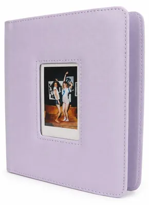 Fotoalbum 288 Fächer, PU-Leder, lila, für Mini-Sofortbilder