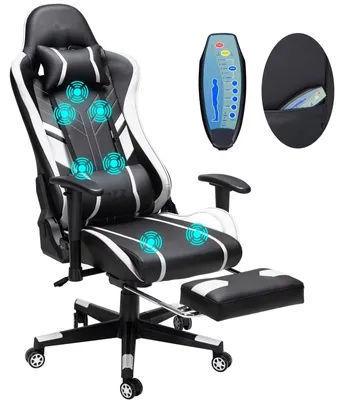 Produktbild von Gaming-Stuhl - Bürostuhl - Gaming-Stuhl - Massagestuhl - Ergonomischer Stuhl - Massagefunktion für Nacken und Rücken