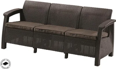 Produktbild von Gartenmöbel Keter Corfu love seat max Dreisitzer-Sofa braun