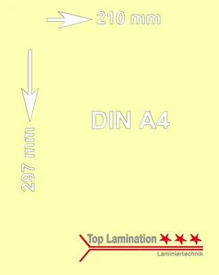 Produktbild von 100 Blatt hellgelb 90 g/m² A4 (210x297mm) Tonpapier bedruckbar Premium Farbpapier