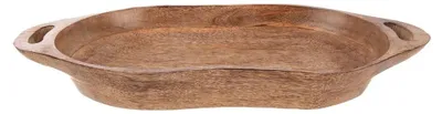 Obrázok produktu pre Servírovací podnos z dreva – s úchytkami z mangového dreva – 42,5 x 20 x 5 cm – hnedý