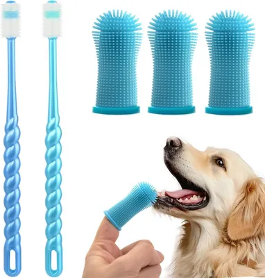 Produktbild von Hundezahnbürste Fingerling Silikon 5 Stück für Hund Katze Zahnpflege
