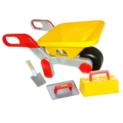 Produktbild von Polesie Wader Schubkarre mit Werkzeugen 64x34x32,5 cm Gelb 1450530