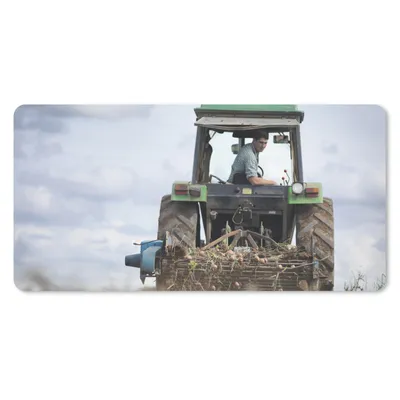 Produktbild von MuchoWow® Schreibtischunterlage Traktor - Landwirt - Wolken 80x40 cm - XXL Mauspad - Gaming Mauspad