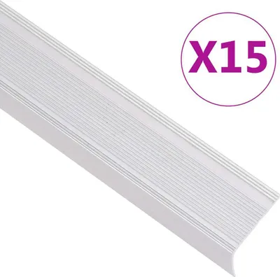 Produktbild von Treppenkantenprofile in L-Form 15 Stk. Aluminium 100 cm Silbern