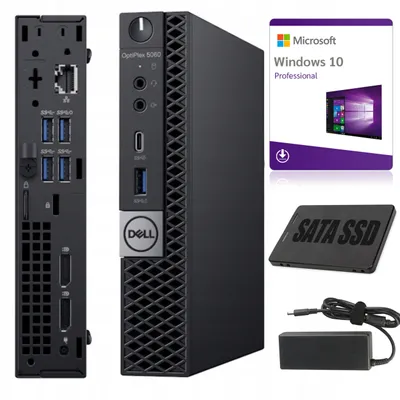 Produktbild von Komputer PC Dell OptiPlex 5060 Micro | Intel i5-8600T | 16 GB DDR4 | 1000 GB SSD | Win10 | Klasa A