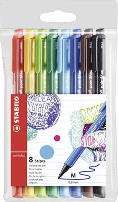 Immagine prodotto di Penna a punta feltroMax 0,8 mm astuccio assortito PU=8 colori