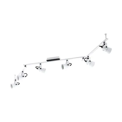 Produktbild von EGLO 97375, Schienenlichtschranke, GU10, 6 Glühbirne(n), LED, 400 lm, Schwarz, Weiß