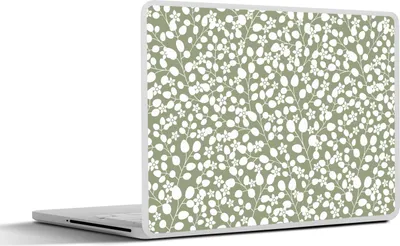 Produktbild von MuchoWow® Laptop Aufkleber Sticker Cover Blumen - Muster - Pflanzen 40x30 cm - Laptop Dekoration - Selbstklebend