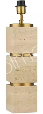 Productafbeelding van Tafel lamp AMANA Travertin, diameter 13 cm, hoogte 52 cm, beige