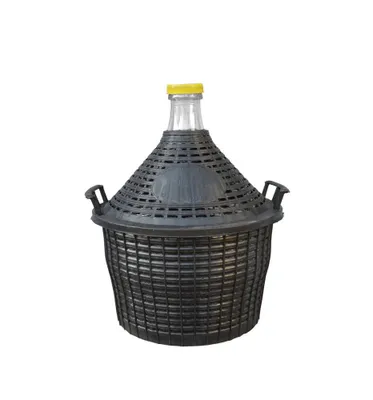 Produktbild von Gärballon aus Glas mit 10 Liter Fassungsvermögen und Schutzkorb
