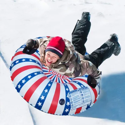 Produktbild von Aufblasbarer Skiring, PVC-Schlittenrohr, verdickter Schneeschlauch, Winter mit Griff