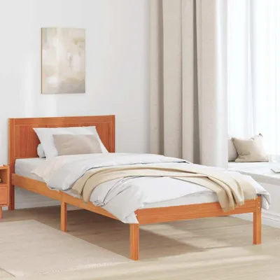 Productafbeelding van Maison Exclusive - Bedframe, bruin, 75 x 190 cm, massief grenenhout