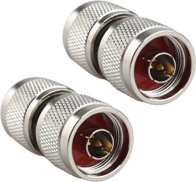 Immagine prodotto di 2 adattatori coassiali a barilotto RF maschio-femmina Doppelmann, compatibili con walkie-talkie, WiFi, CB, radio amatoriali, prolunghe per antenne trasmittenti e adattatori per segnali telefonici