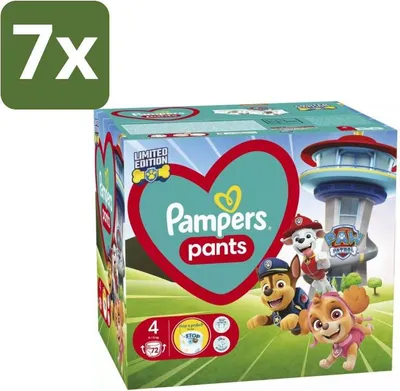 Produktbild von Pampers – Windelhosen – Paw Patrol Hosen Größe 4 – 72 Windeln - Vorteilspack - 7 Stücke