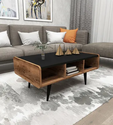 Produktbild von Skye Decor, Line - Light Walnut, Couchtisch, Helles Walnussholz, 100 % MELAMINBESCHICHTETE SPANPLATTEN, 90 x 56 x 40 cm