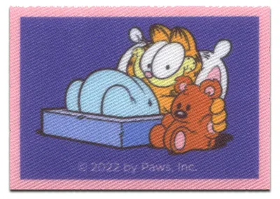 Obrázek produktu pro Comercial Mercera Garfield © Bed Comic Cat printed - nášivka, nažehlovací, nažehlovací nášivka, nášivka, nášivky, k nažehlení, velikost: 6,7 x 4,7 cm
