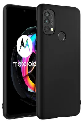 Zdjęcie produktu dla Silikonowe etui ochronne na telefon Motorola Moto E20/E30/E40 Matt Black Back Cover Etui na telefon komórkowy