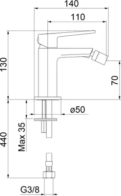 Image de TURSI robinetterie pour bidet, noir mat