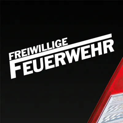 Produktbild von Auto Aufkleber Freiwillige Feuerwehr langes F Leben 19,5x4,5 cm Weiss Matt Sticker Heckscheibenaufkleber