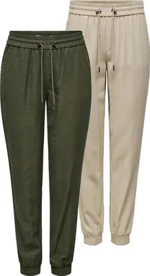 Produktbild von Only Damen Hose Jogging Pant - OnlKelda-Emery Pull-Up Ankle Jogger, Farbe:Grün, Größe:34 - L30