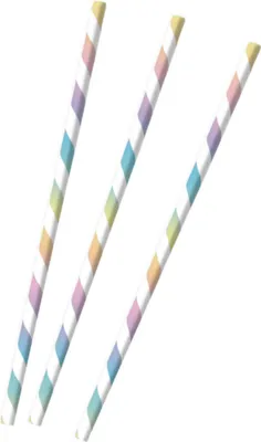 Produktbild von Trinkhalme Pastell 19,7 cm 12 Stück
