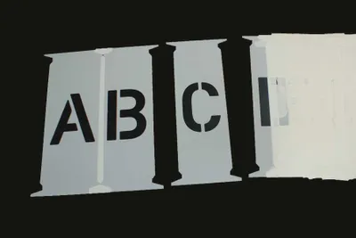 Produktbild von 25cm Buchstabenschablonen, Buchstabenset, wiederverwendbar, aus Kunststoff, Buchstabenhöhe 250mm