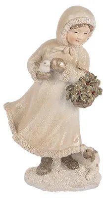 Zdjęcie produktu dla Clayre & Eef Figurka dekoracyjna Dziecko 10x7x17 cm Beżowy Plastik