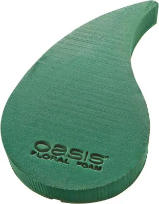 Produktbild von OASIS® Frischblumensteckschwamm Tropfen SOYALA, Bioline Holzunterlage, grün, 41x22x6cm - Blumen Steckschaum