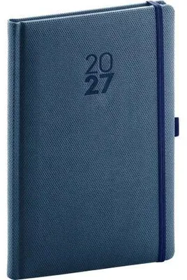 Obrázok produktu pre NOTIQUE Týždenný diář Diamante 2027, modrá farba, 15 x 21 cm