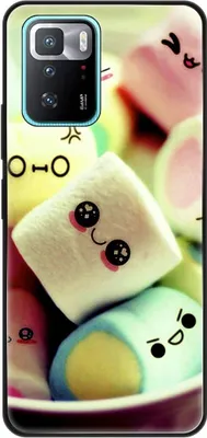Produktbild von König Design Hülle kompatibel mit Xiaomi Poco X3 GT Kunststoff Soft Handyhülle - Handy Case Marshmallows