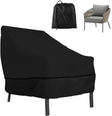Productafbeelding van Beschermhoes voor Tuinstoelen met Treksluiting, Zwart